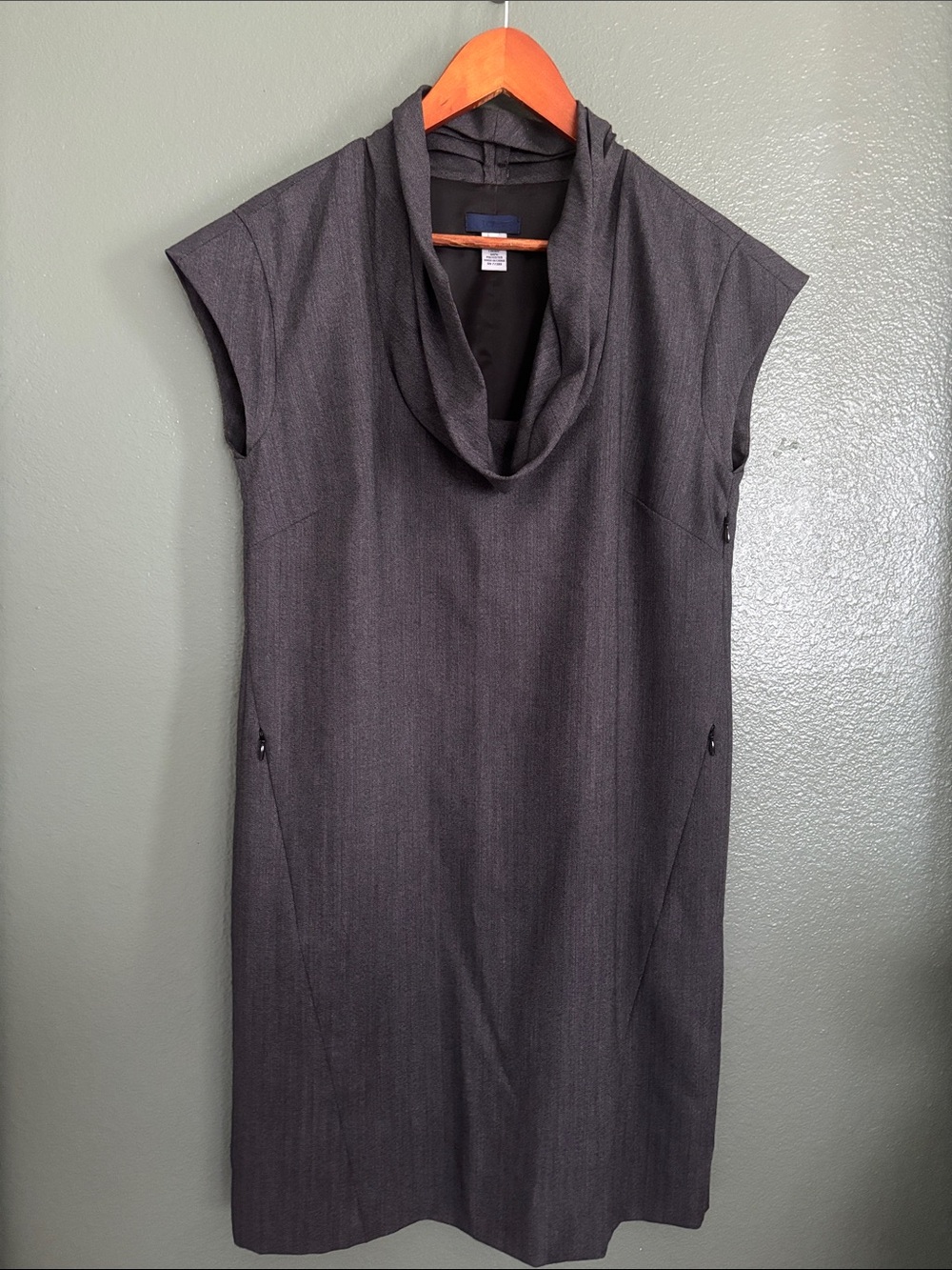 J Crew Wool Cowl Neck Shift Dress